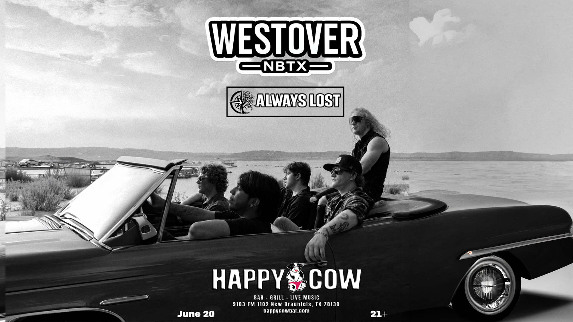 westover band promo image happy cow